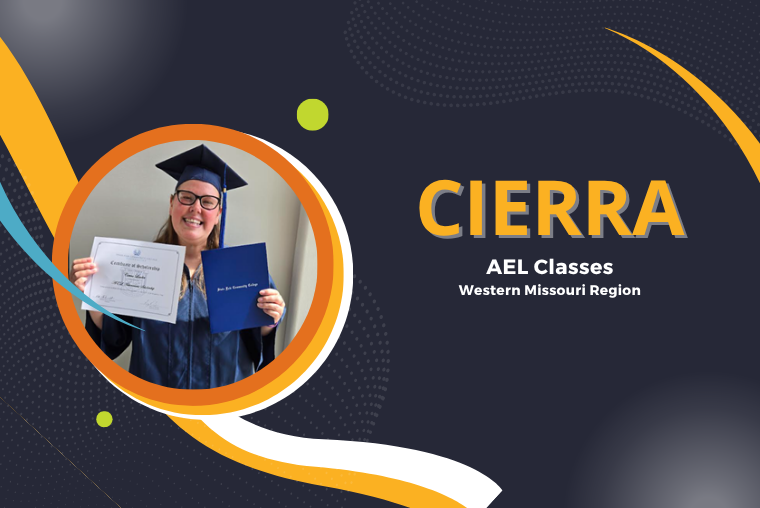 Cierra Earns HiSET and Scholarship with Job Center Support